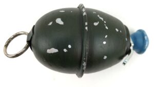 Replica, German, WW2, Model 39 Egg Grenade, Blue Cap, Marked CUJ 44, Inert