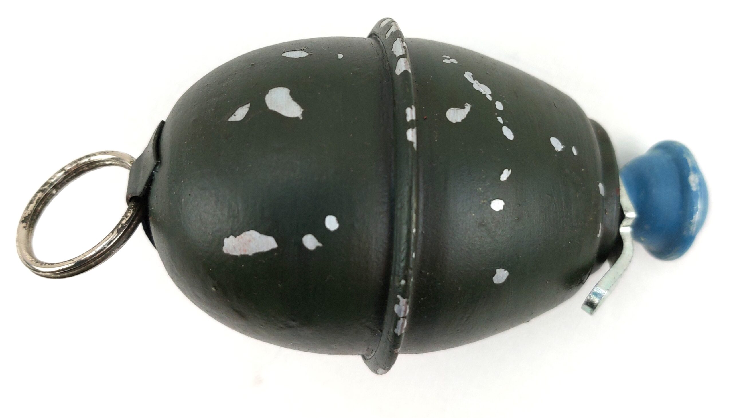 Replica, German, WW2, Model 39 Egg Grenade, Blue Cap, Marked CUJ 44, Inert