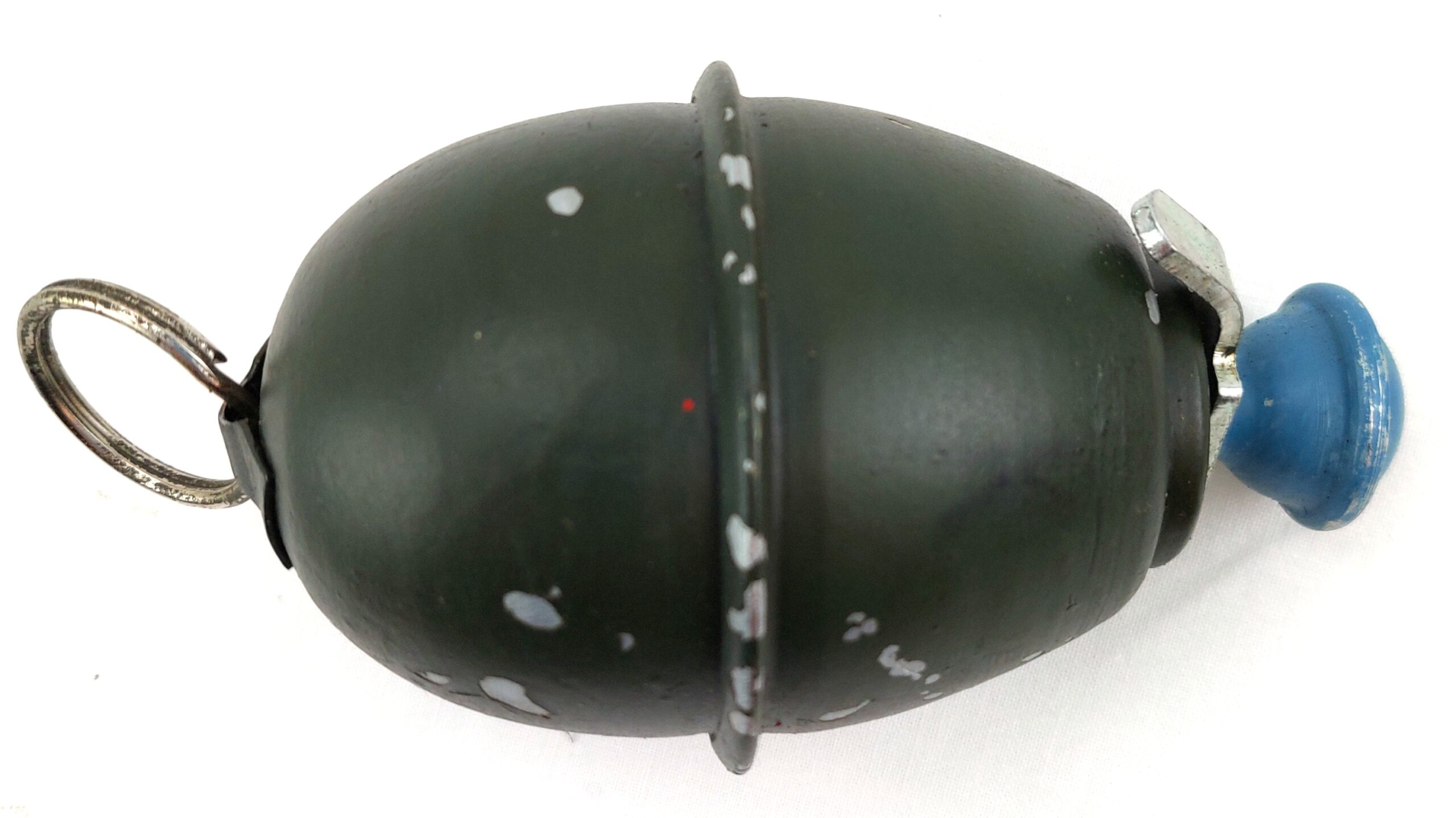 Replica, German, WW2, Model 39 Egg Grenade, Blue Cap, Marked CUJ 44, Inert - Image 4