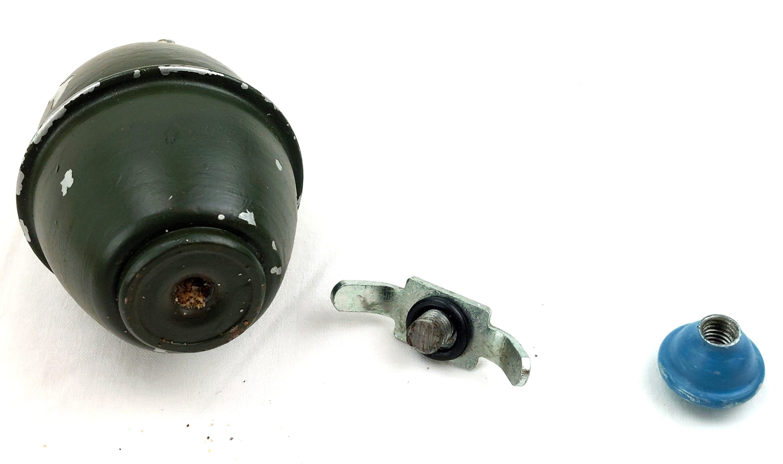 Replica, German, WW2, Model 39 Egg Grenade, Blue Cap, Marked CUJ 44, Inert - Image 7