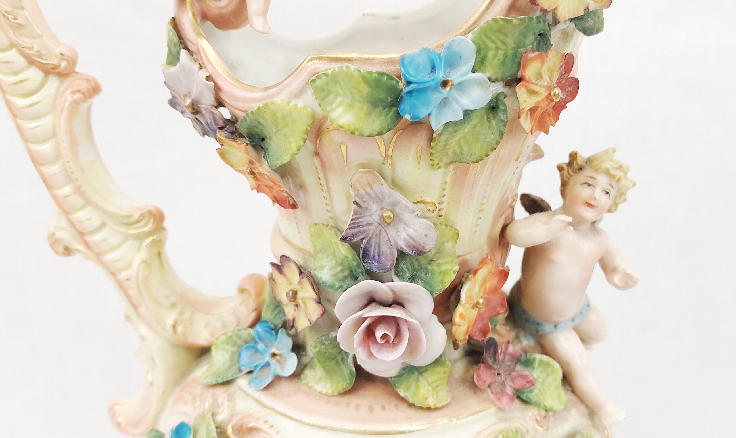 Superb Victorian Jug With Applied Angels And Flowers - Image 9