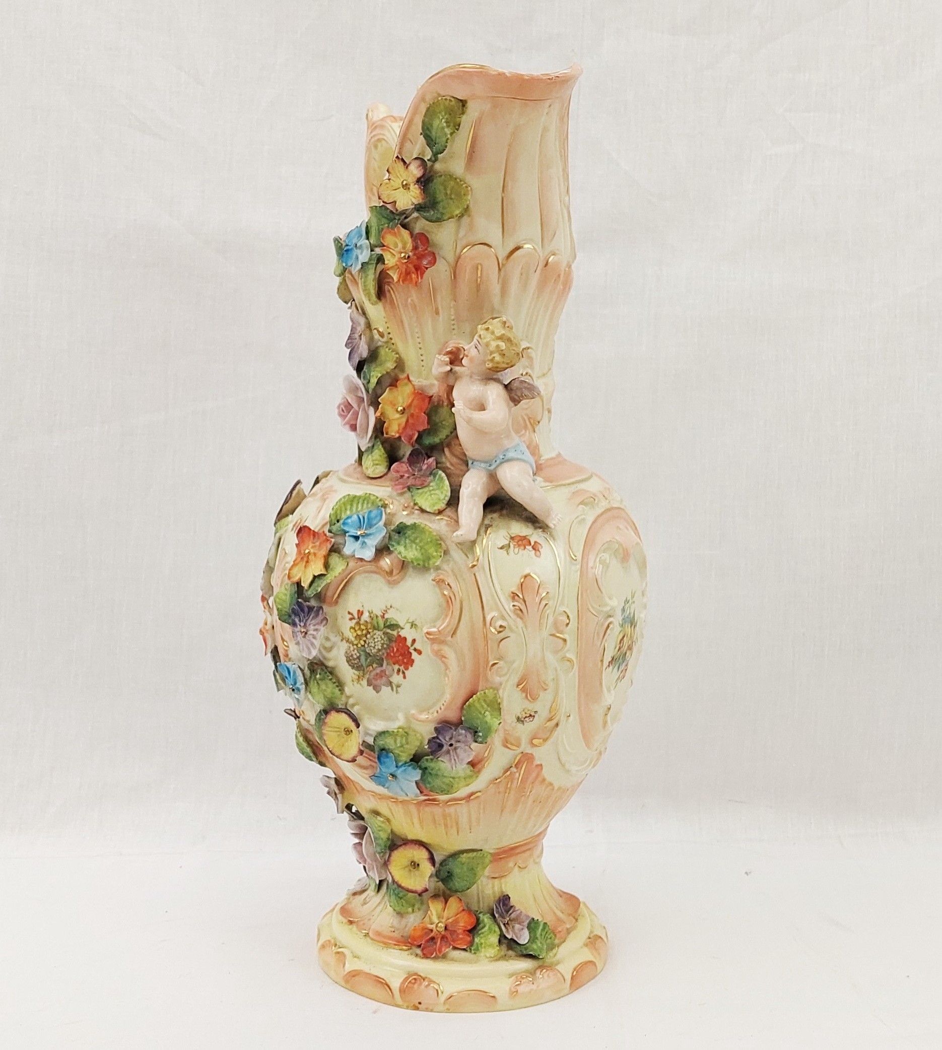 Superb Victorian Jug With Applied Angels And Flowers - Image 6