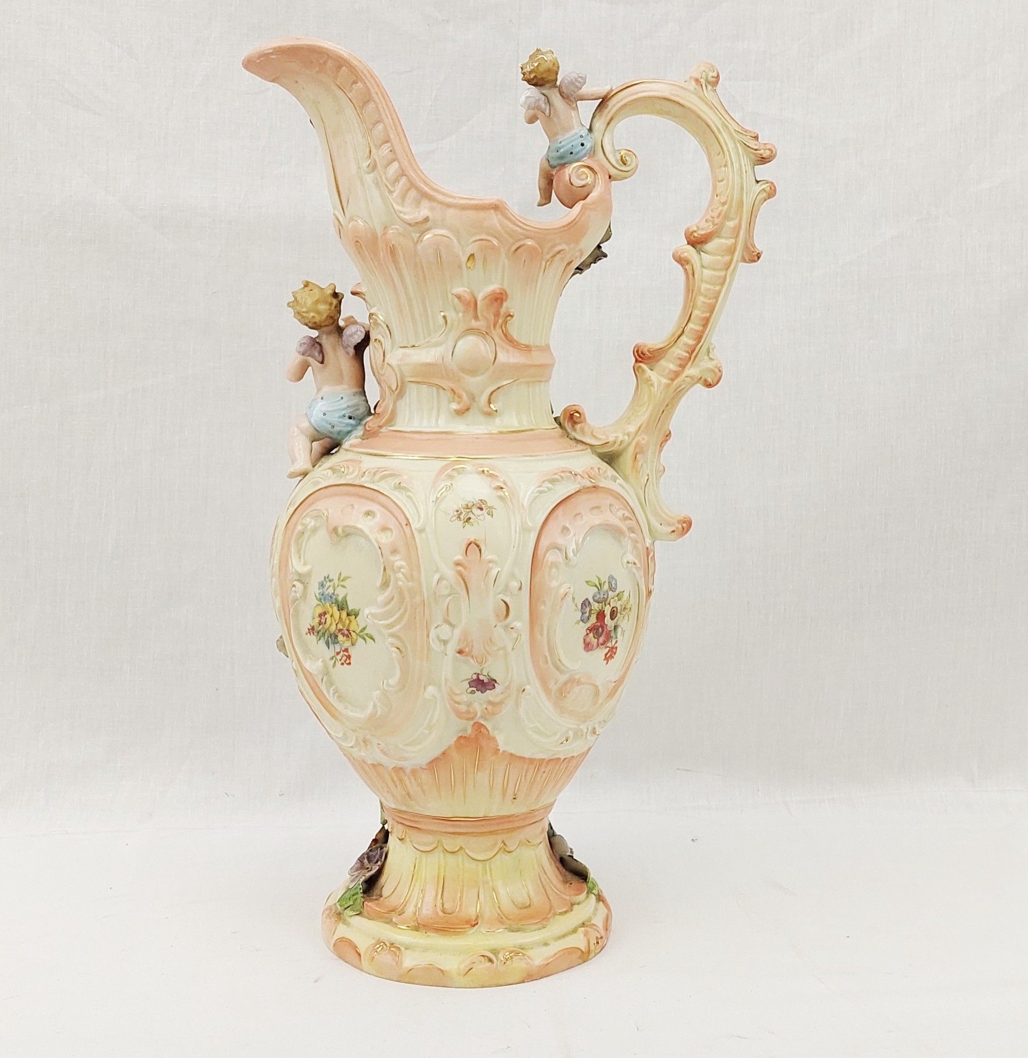 Superb Victorian Jug With Applied Angels And Flowers - Image 5
