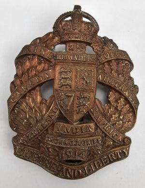 WW1 2nd King Edward Horse Cap Badge