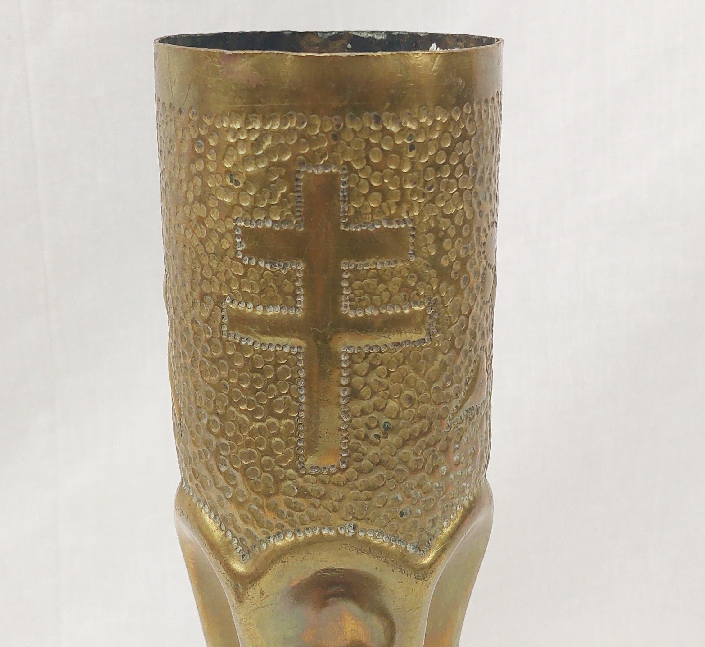 WW1 French Verdun Trench Art Shell Case - Image 7