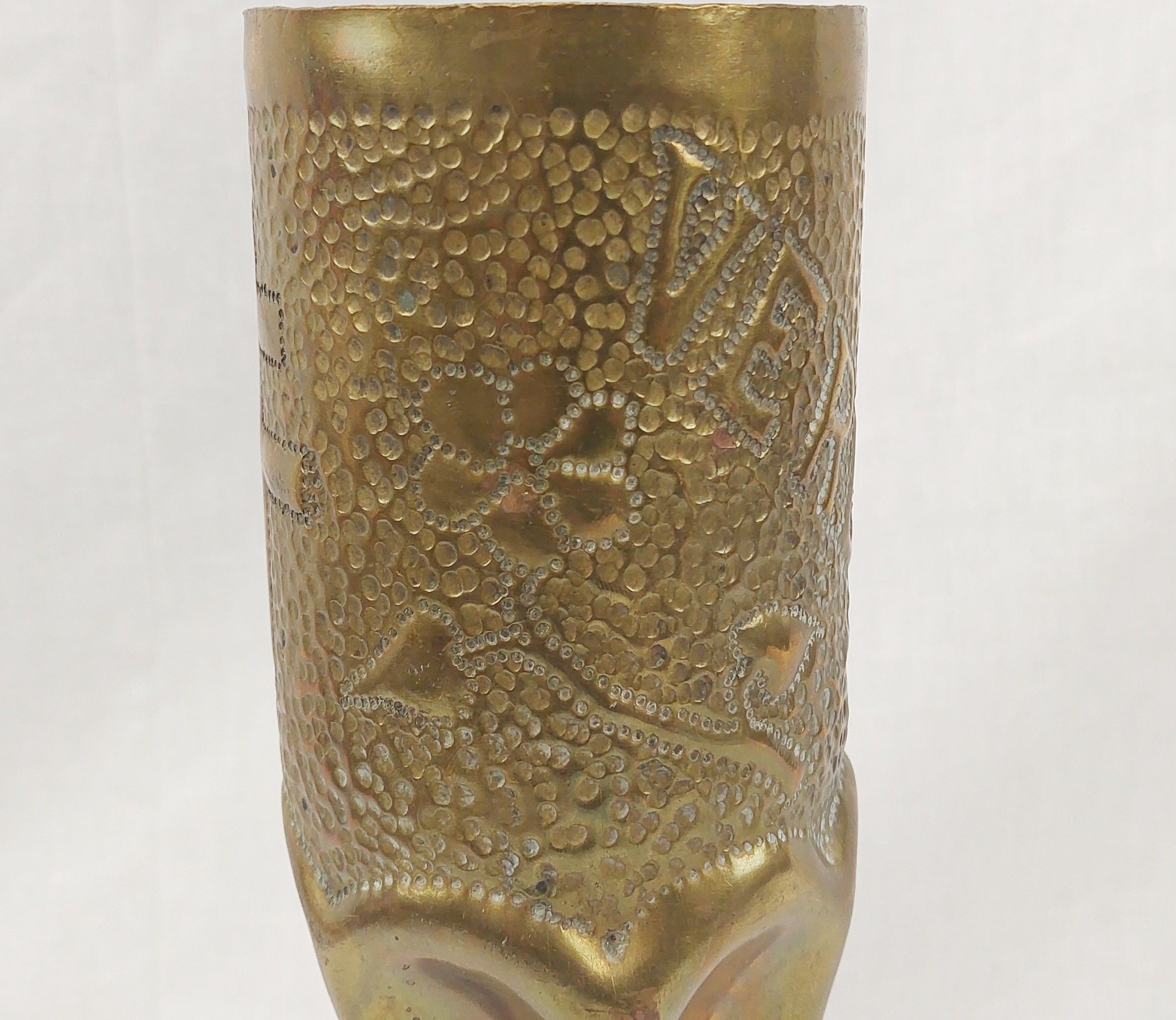 WW1 French Verdun Trench Art Shell Case - Image 6