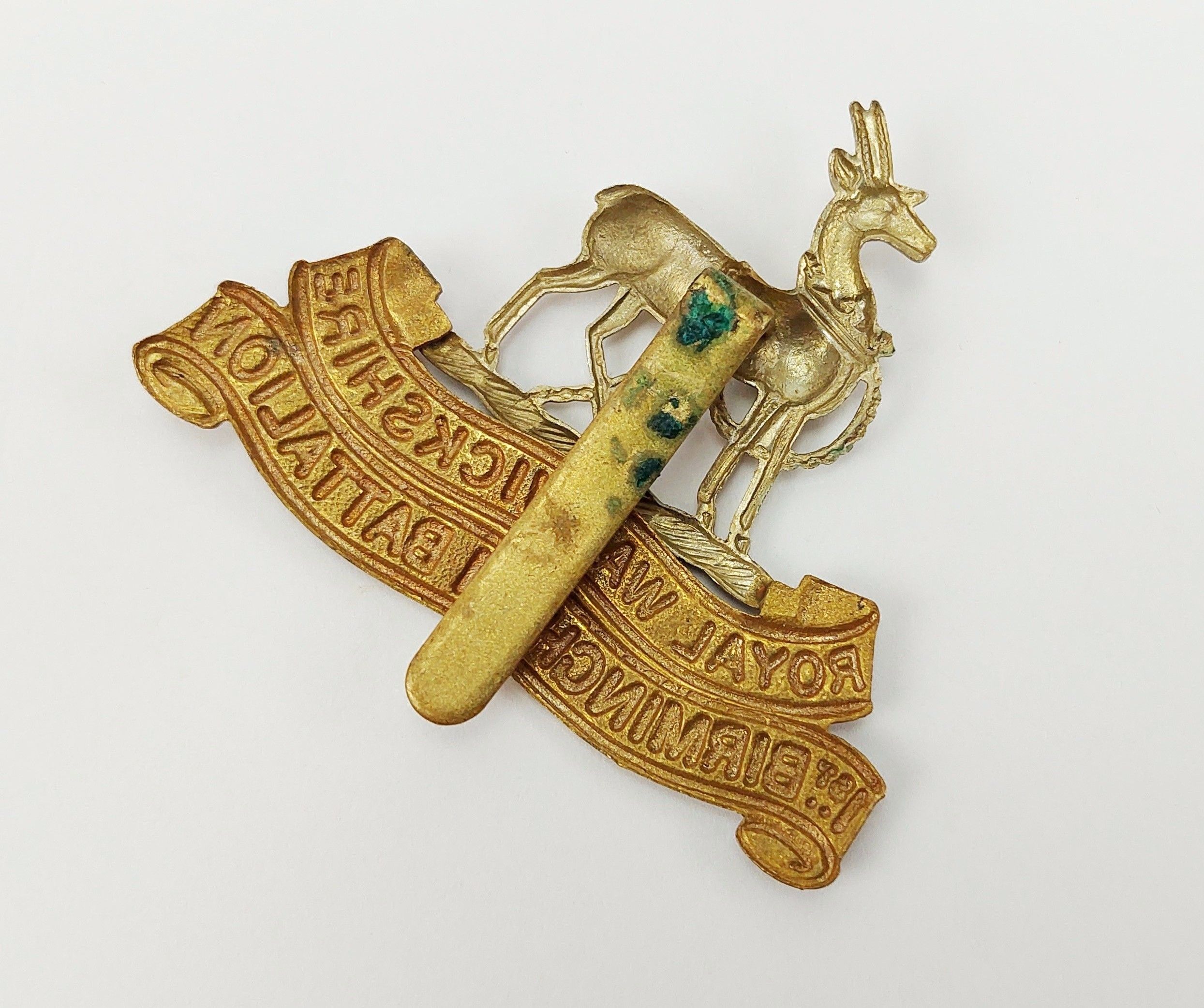 WW1 Royal Warwickshire 1st Battalion Cap Badge - Image 2