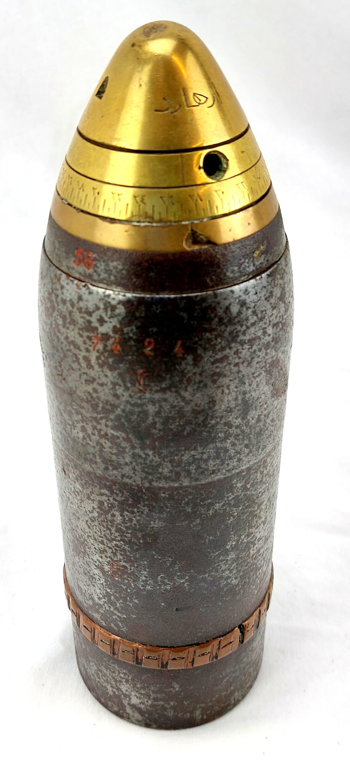 WW1, Turkish, 75mm Artillery Shell - Image 3