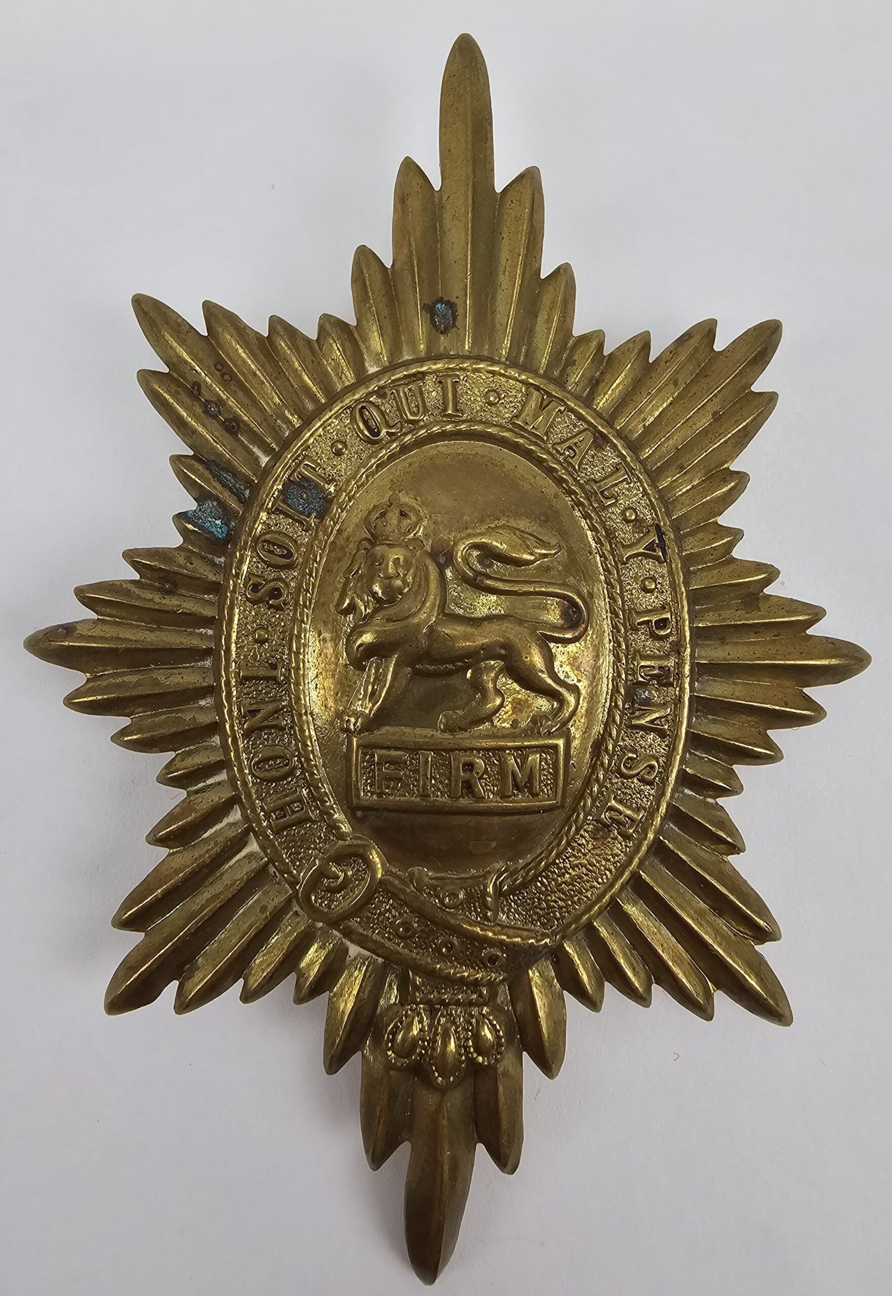 c WW1 British Worcester Regiment Cross Belt Plate