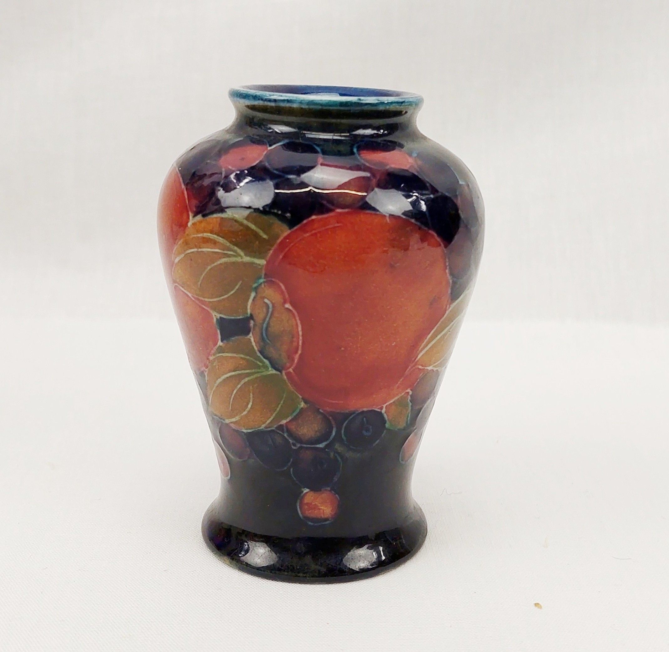 c1930 William Moorcroft Miniature Pomegranate Pattern Vase - Image 3
