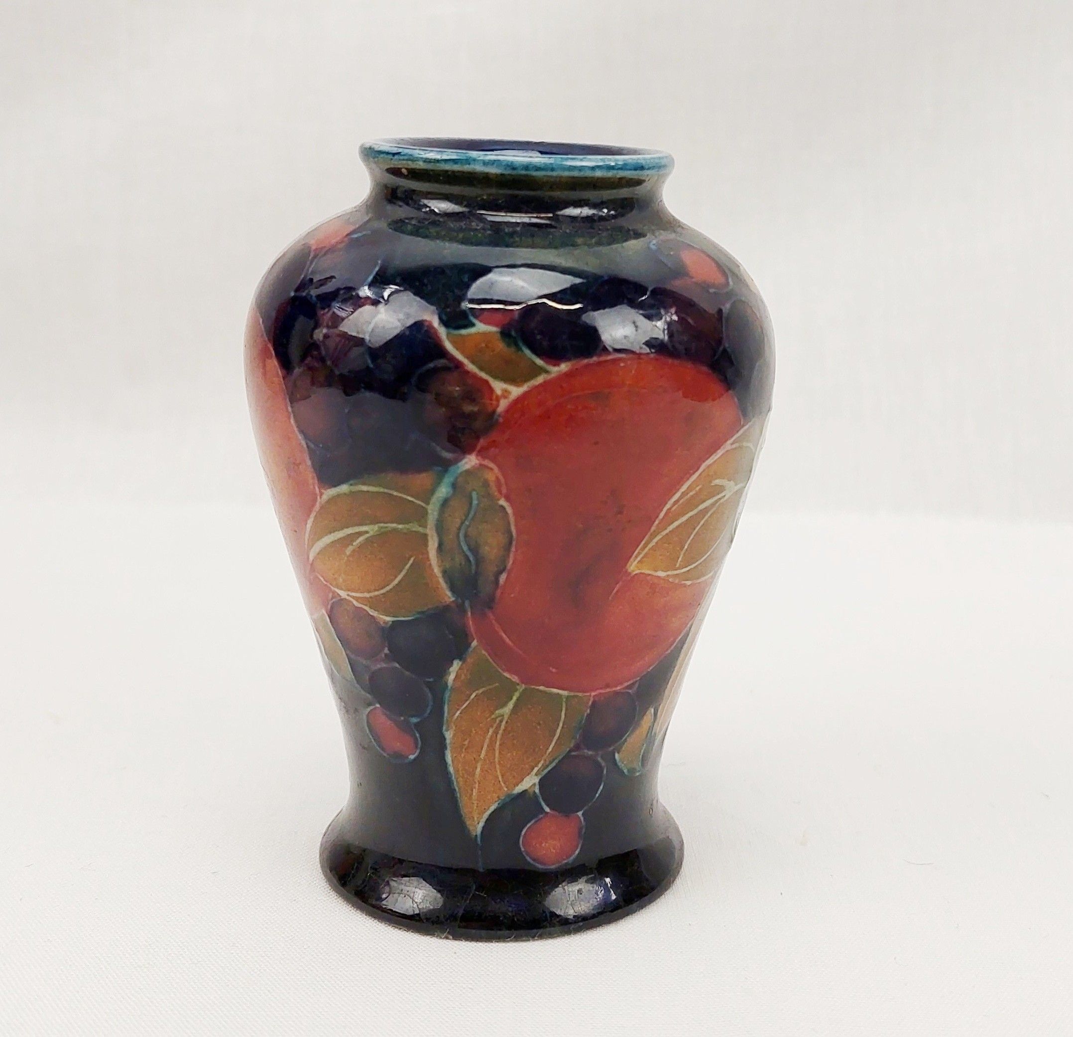c1930 William Moorcroft Miniature Pomegranate Pattern Vase - Image 2