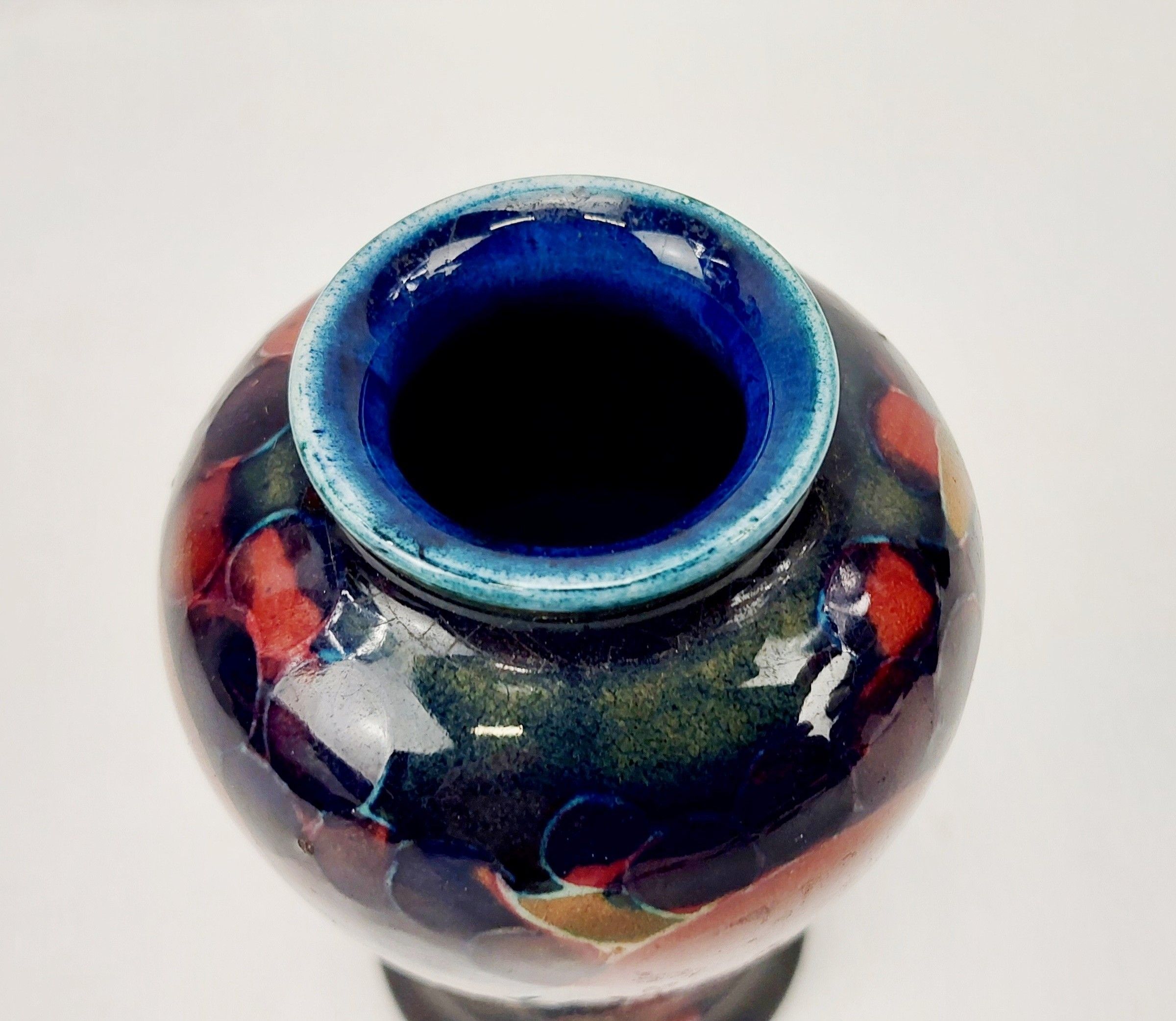 c1930 William Moorcroft Miniature Pomegranate Pattern Vase - Image 4