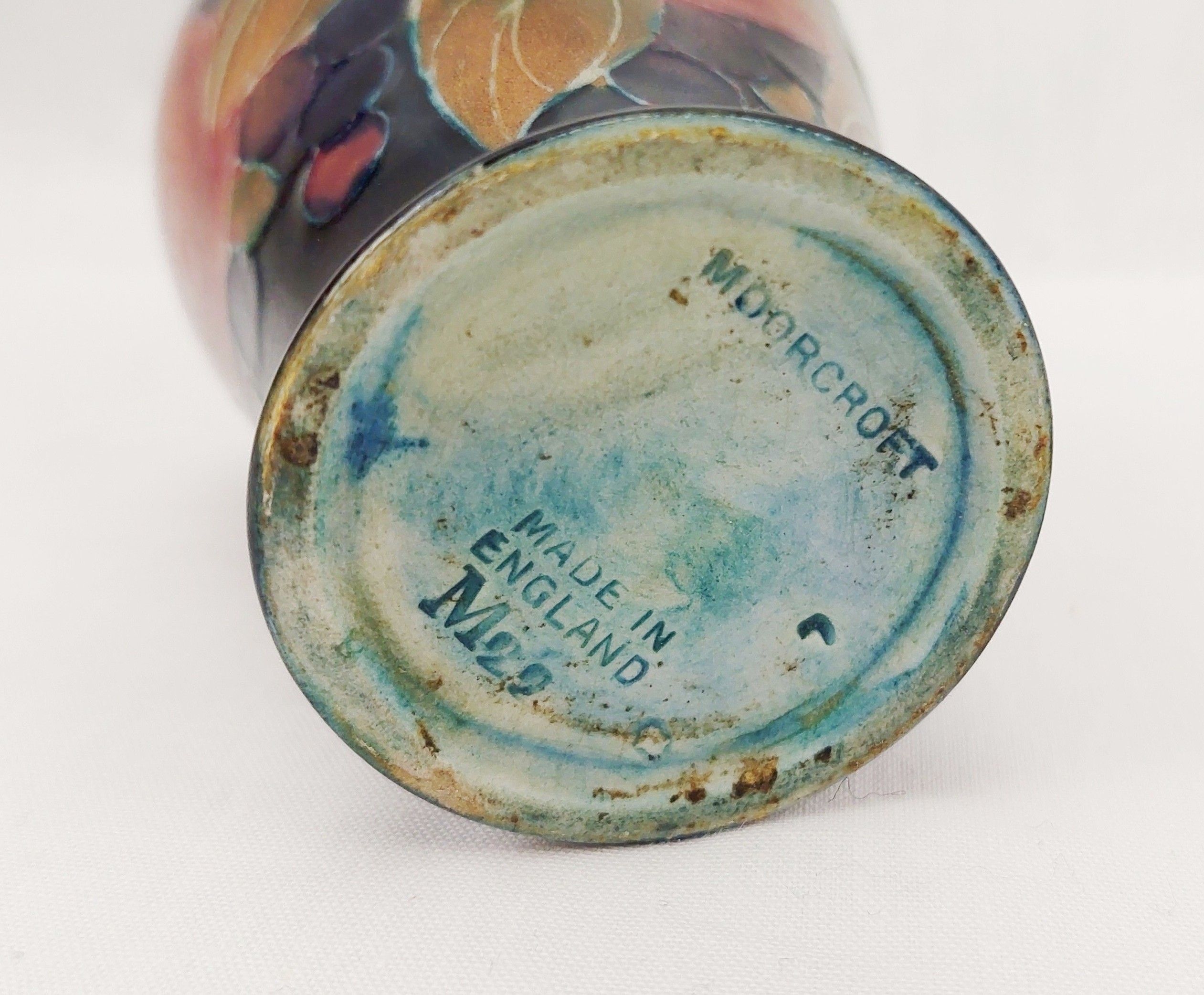 c1930 William Moorcroft Miniature Pomegranate Pattern Vase - Image 5