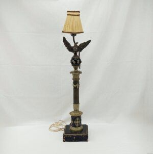 1914 Cast Ormulu And Wood Table Lamp From Anthony Fokker To Kaiser Wilheim II