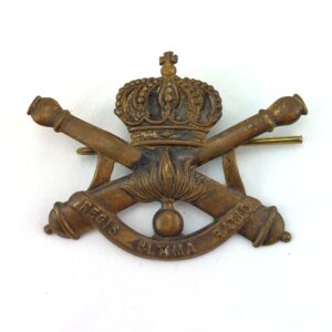 Belgium, Original Belgian Army Artillery Corps Cap Badge, 2 Lugs
