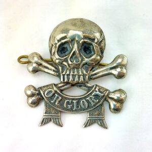 British, Original 17th/21st Lancers NCO Arm Badge Death or Glory, 2 lugs