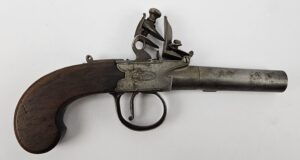 British Circa 1800 Boxlock Flintlock Pistol By Bass Of London