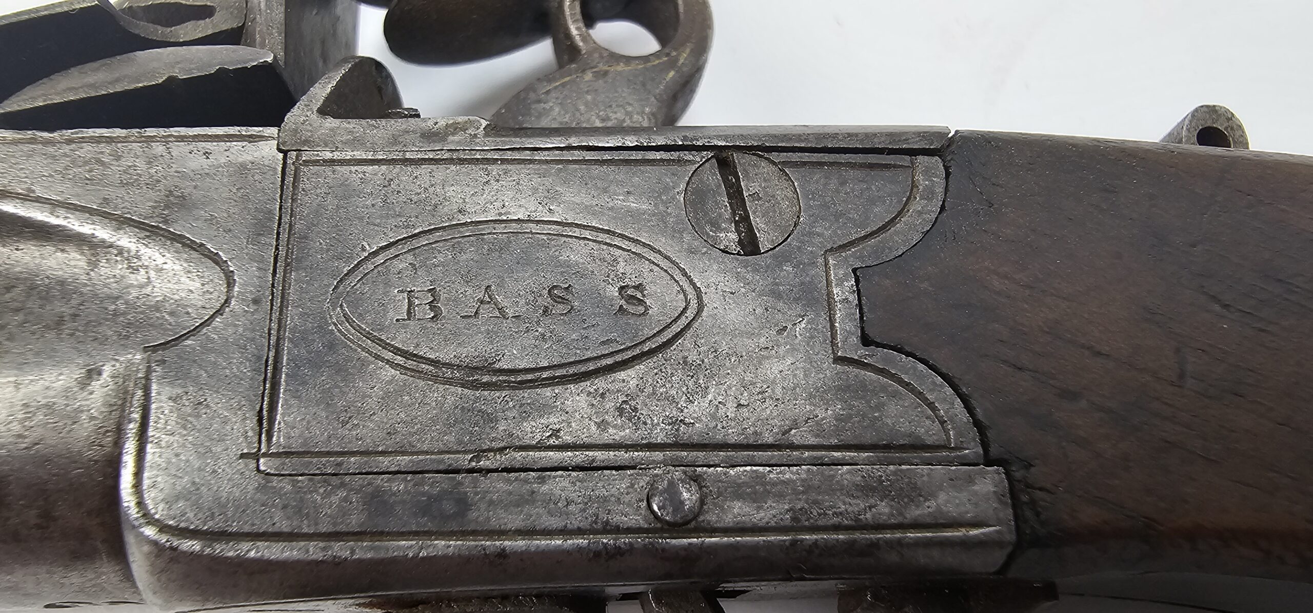 British Circa 1800 Boxlock Flintlock Pistol By Bass Of London - Image 6