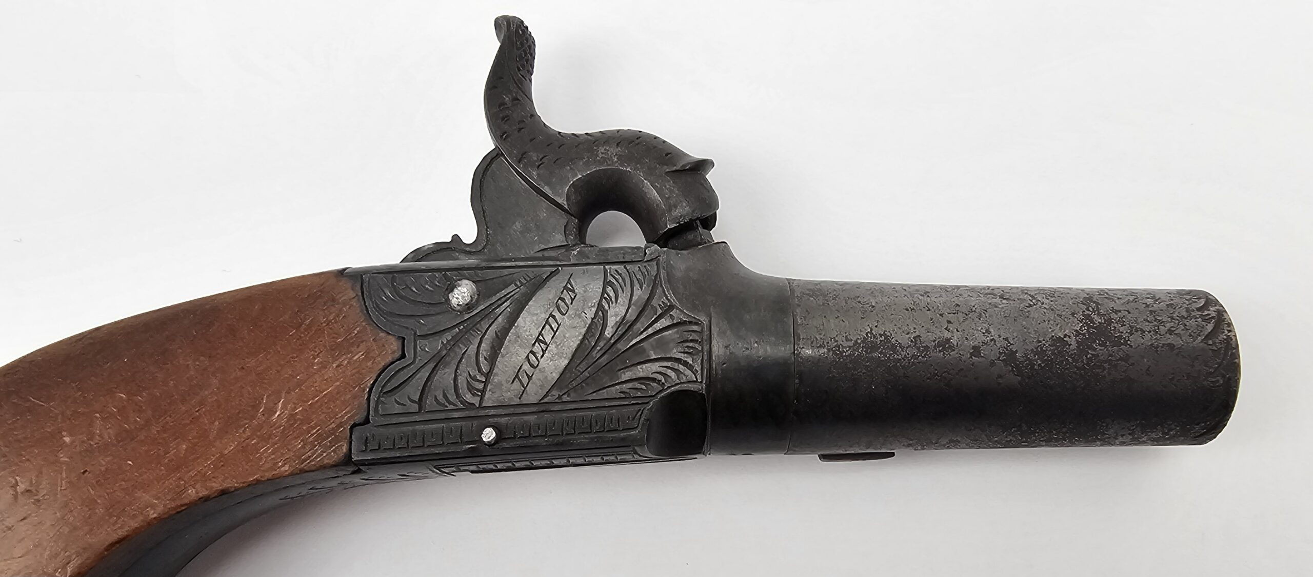 British Circa 1830 Boxlock Percussion Pistol By Moore Of London - Image 2
