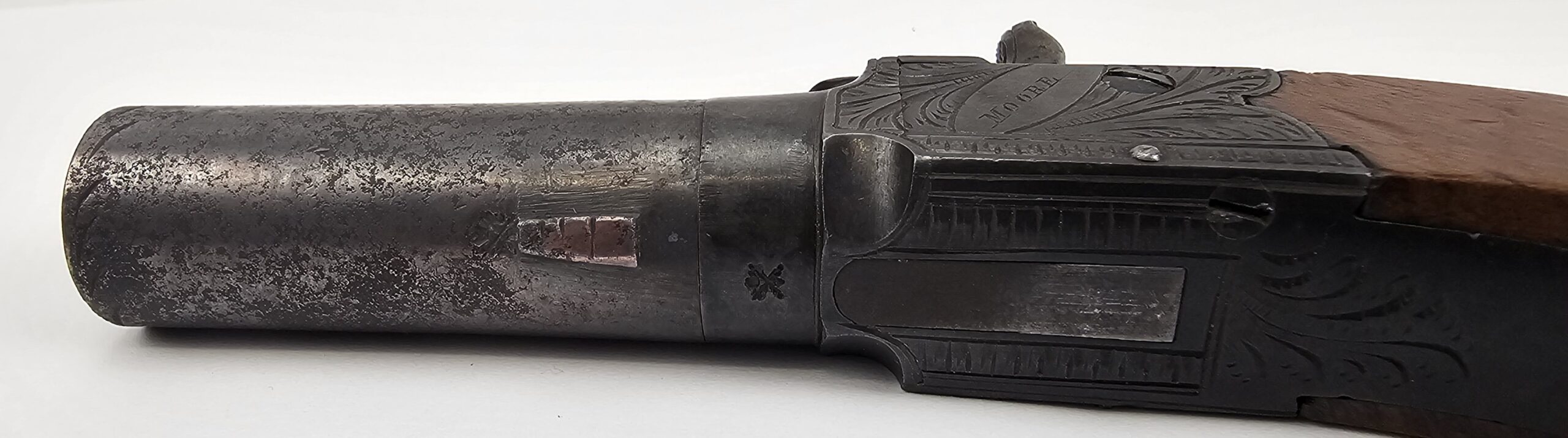 British Circa 1830 Boxlock Percussion Pistol By Moore Of London - Image 9