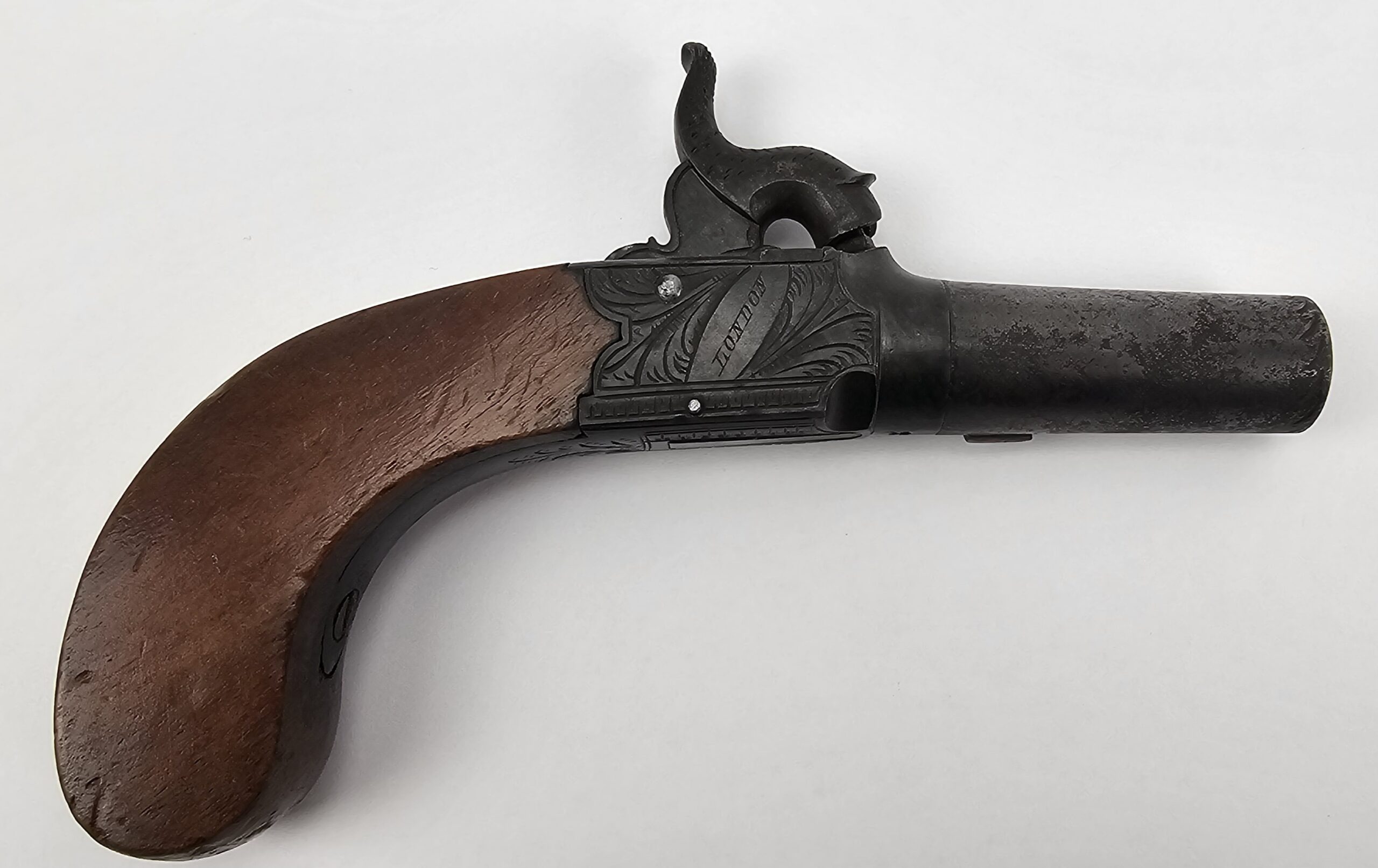 British Circa 1830 Boxlock Percussion Pistol By Moore Of London - Image 5