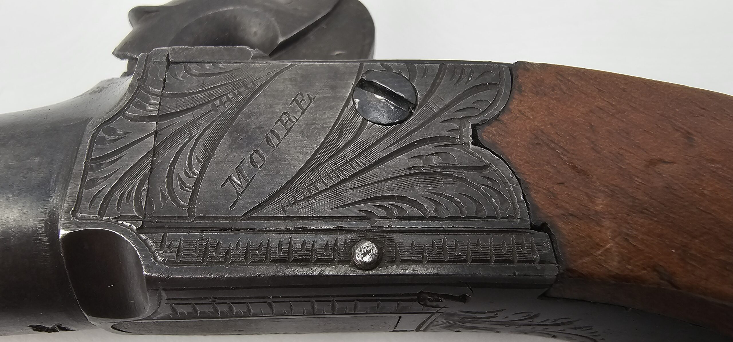 British Circa 1830 Boxlock Percussion Pistol By Moore Of London - Image 3