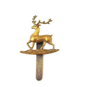 British, Original Hertfordshire & Bedfordshire Yeomanry Regiment Cap Badge, Made by J.R. Gaunt London