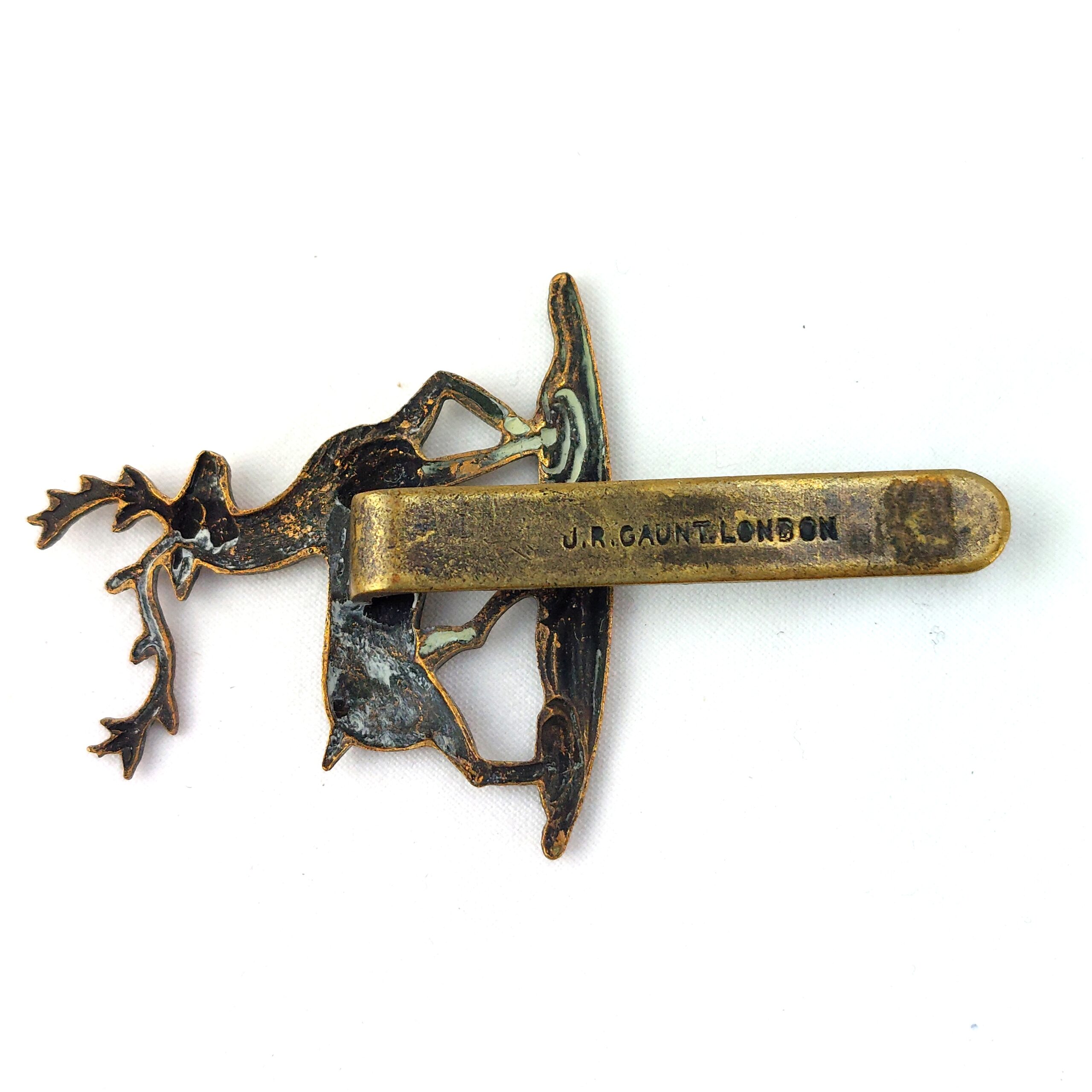 British, Original Hertfordshire & Bedfordshire Yeomanry Regiment Cap Badge, Made by J.R. Gaunt London - Image 2