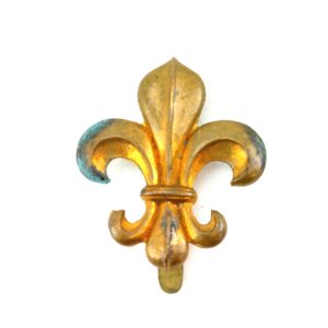 British, Original Manchester Regiment (Fleur de Lys) Cap Badge, Brass Slide