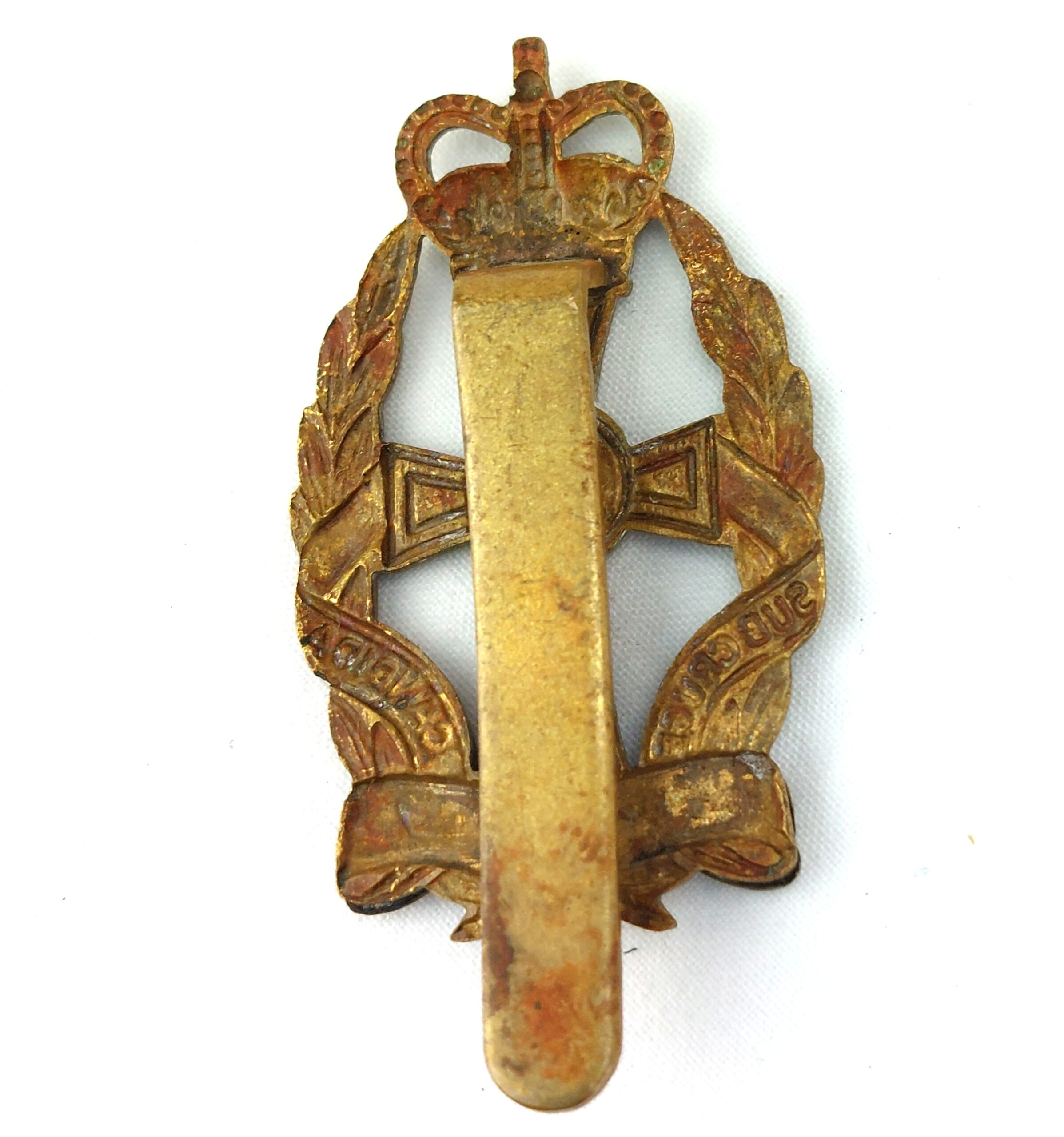 British, Original Queen Alexandra's Royal Army Nursing Corps (Q.A.R.A.N.C) Cap Badge, Queens Crown, Brass Slider - Image 2