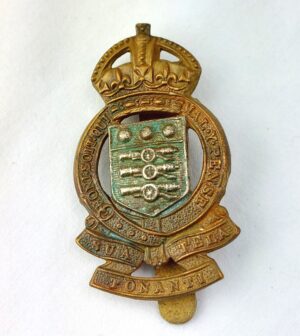 British, Original Royal Army Ordnance Corps Bi-Metal Cap Badge, Kings Crown, Maker Marked Gladman & Norman, Spencer St, Birmingham 18