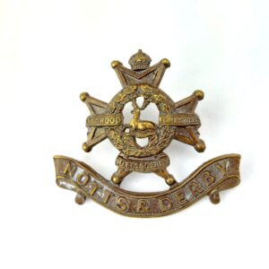 British, Original Sherwood Foresters Notts & Derby, Cap Badge, Made by J.R. Gaunt London