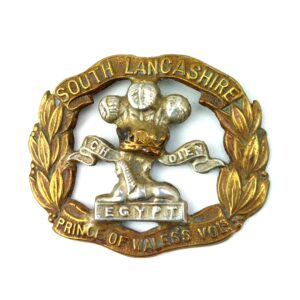 British, Original South Lancashire Volunteers Bi-metal Regimental Cap Badge