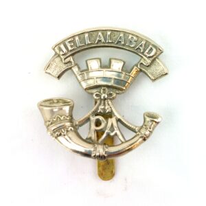 British, Original The Somerset Light Infantry - (Prince Alberts Own) White Metal Cap Badge, Made by Marples & Beasley Birmingham, Brass Slide