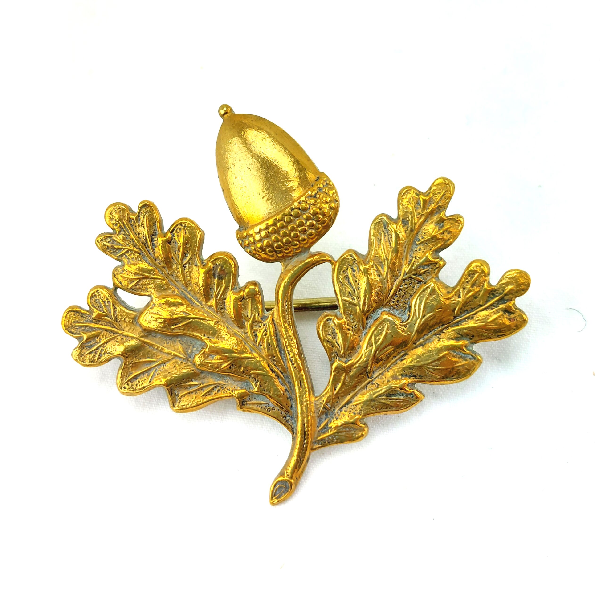 British, Original South Nottinghamshire Hussars Yeomanry Officers Brass Cap Badge, 2 Lugs