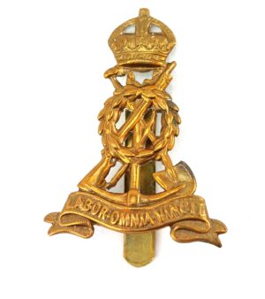 British, WW1, Original Labour Corps Cap Badge, Kings Crown, Brass Slide