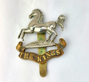 British, WW1, Original "The Kings" Liverpool Regimental Cap Badge