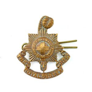 British, WW1, Original The Royal Sussex Reg Cap Badge