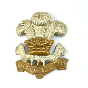 British, WW1 Pre 1920, Original The Welsh Regimental Cap Badge