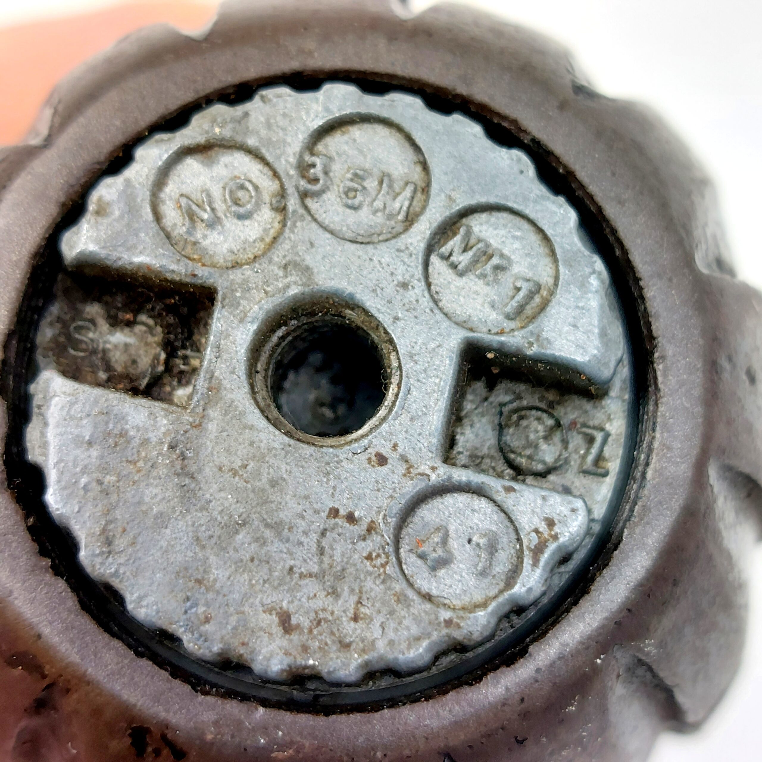 British, WW2, No.36M MK1 "Mills Bomb" Grenade, "Mesopotamian" variant, Dated 1941, Inert - Image 10