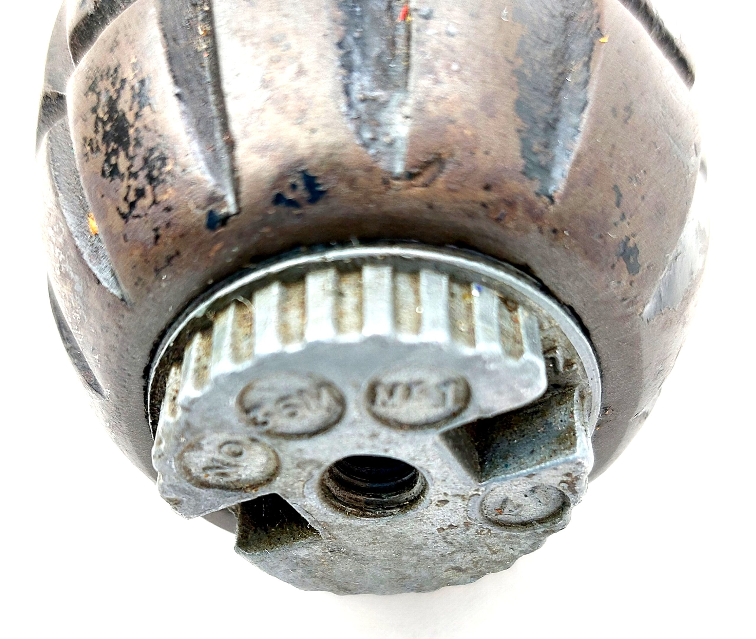 British, WW2, No.36M MK1 "Mills Bomb" Grenade, "Mesopotamian" variant, Dated 1941, Inert - Image 7