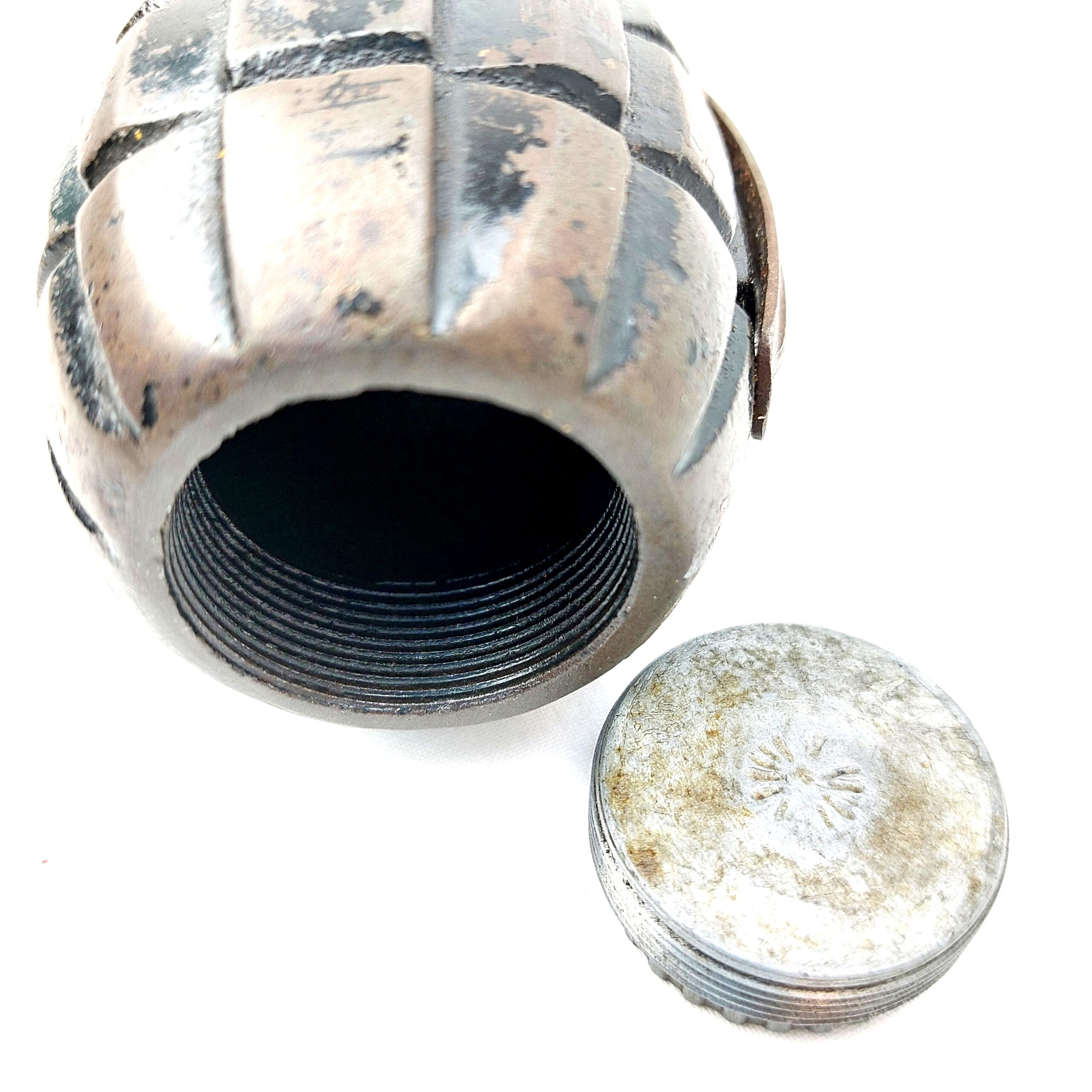 British, WW2, No.36M MK1 "Mills Bomb" Grenade, "Mesopotamian" variant, Dated 1941, Inert - Image 8