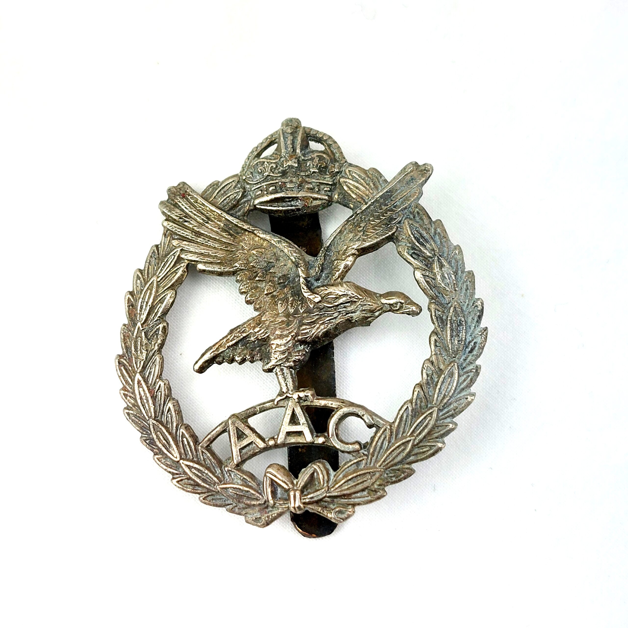 British, WW2, Original Army Air Corps (AAC) Cap Badge, Kings Crown