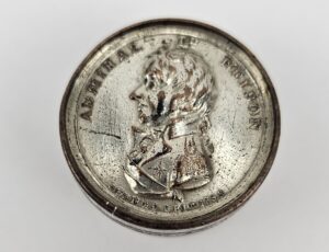 Circa 1806 Silver Plate On Copper Admiral Lord Nelson Snuff Box