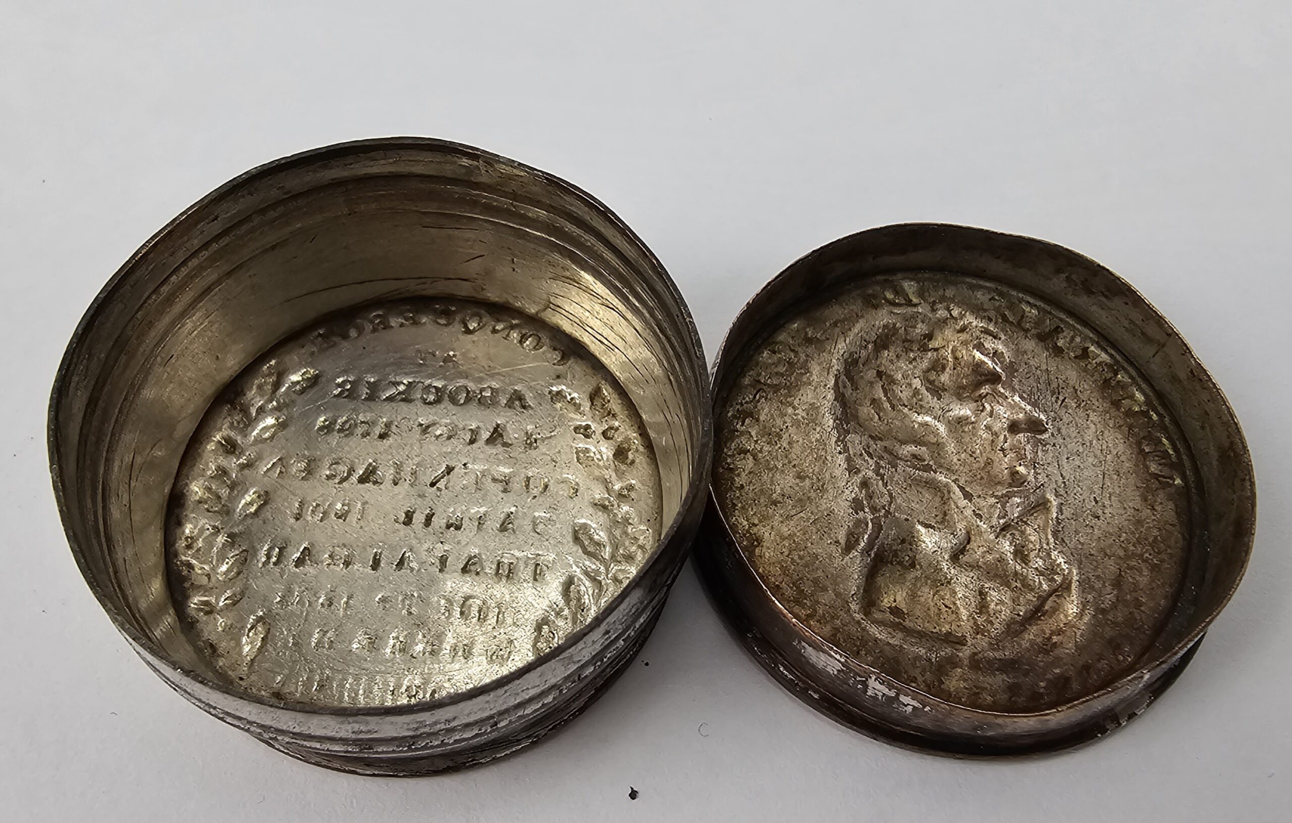 Circa 1806 Silver Plate On Copper Admiral Lord Nelson Snuff Box - Image 5