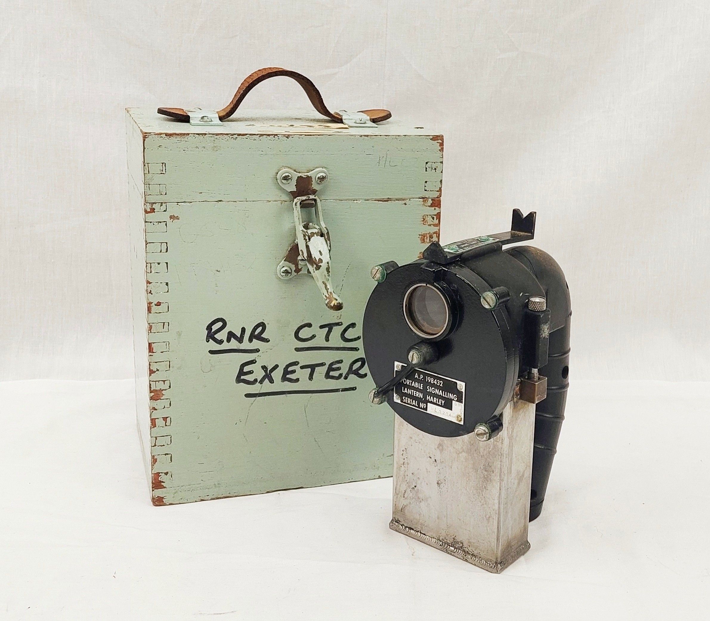 Cased Royal Navy Portable Signalling Lantern By Harley