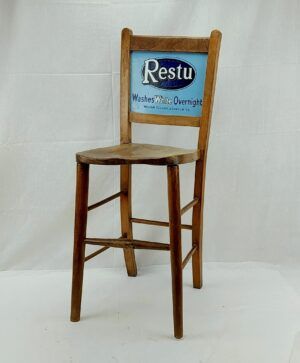 Early 20th Century Retsu Washing Powder Advertising Chair