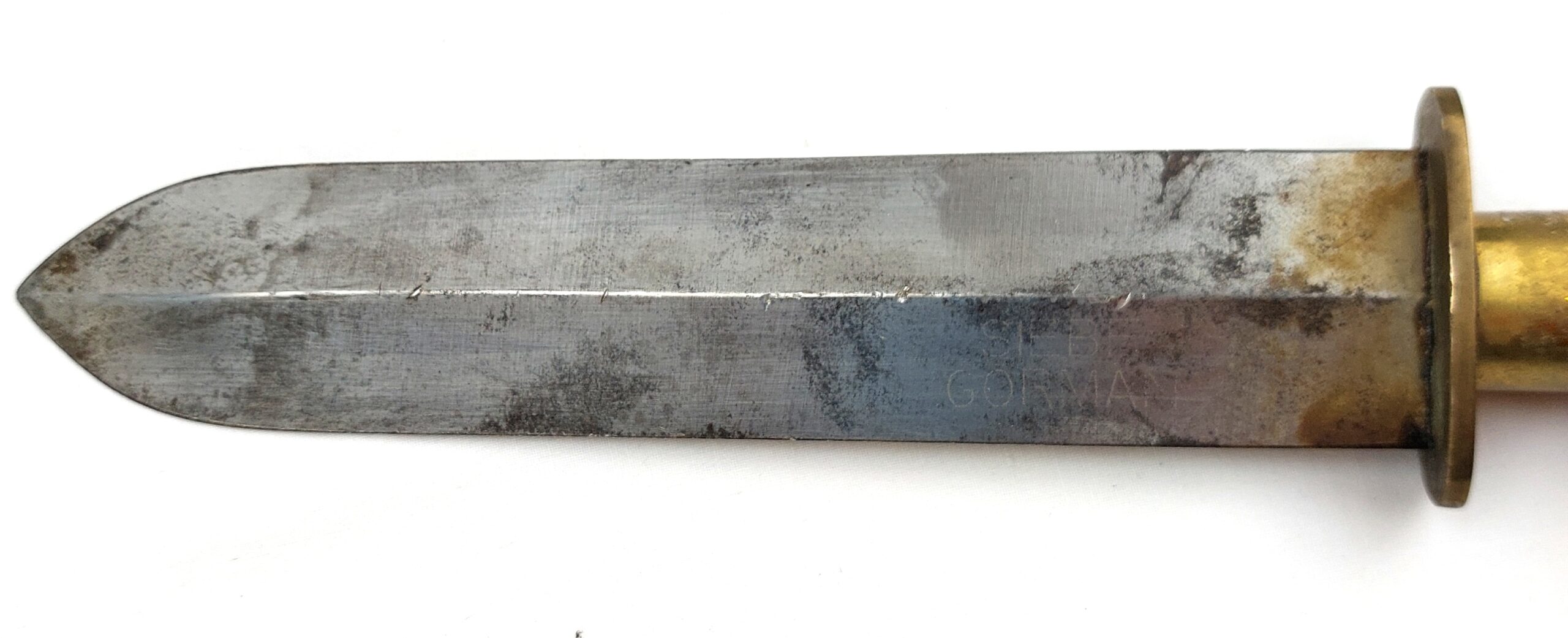 Fifth Style Siebe Gorman Divers Knife with Ebonite Grip and Brass Scabbard, c.1970-80 - Image 6