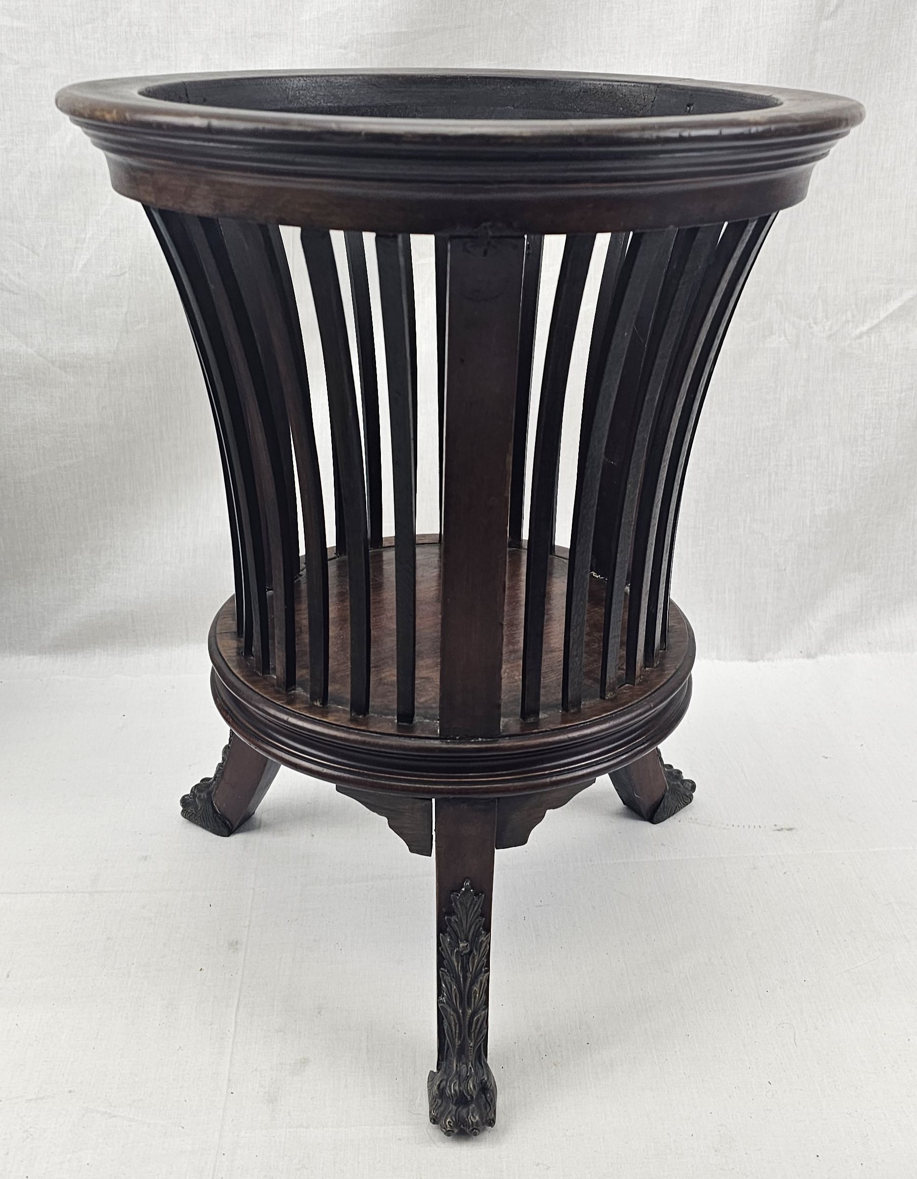 Fine Slatted Compact Georgian Mahogany Wine Cooler