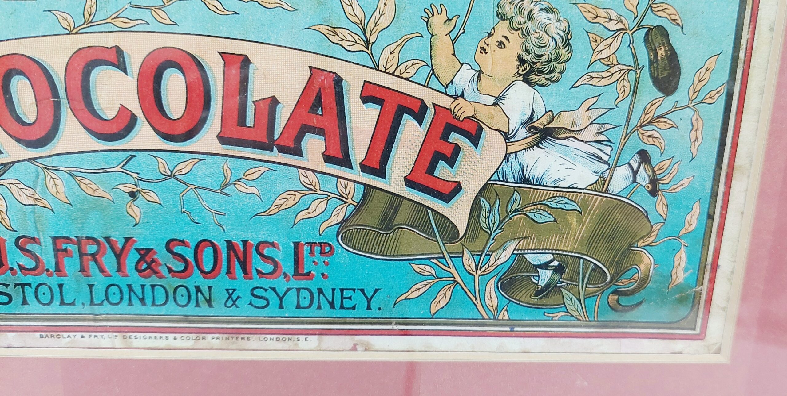 Framed Edwardian Fry's Advertising Box Label - Image 4